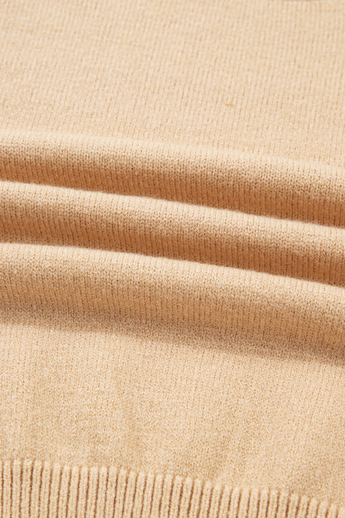 Solid High Neck Sweater and Pleated Mini Skirt Set